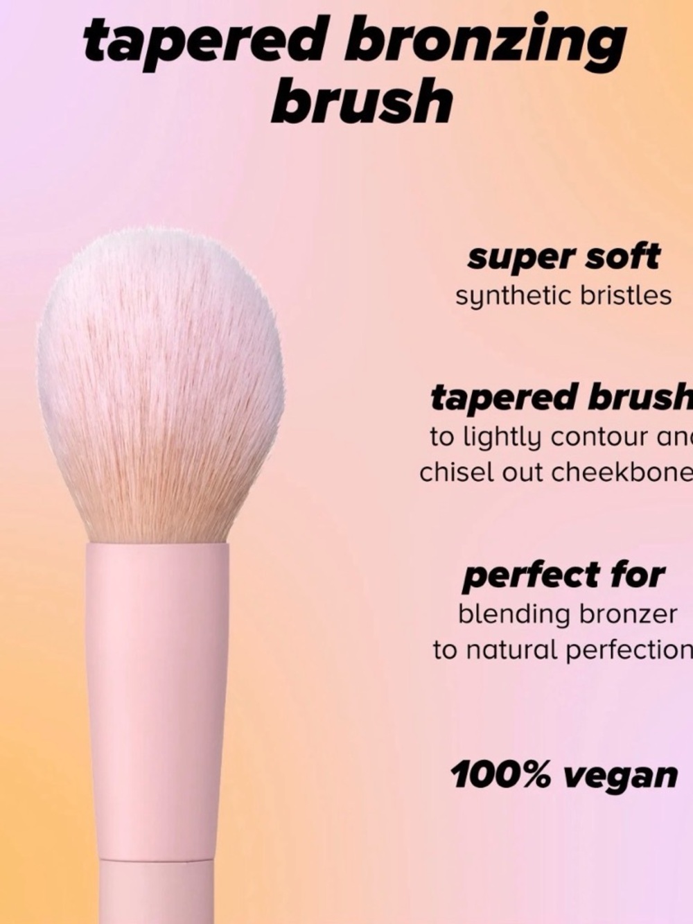 Tapered bronzer brush